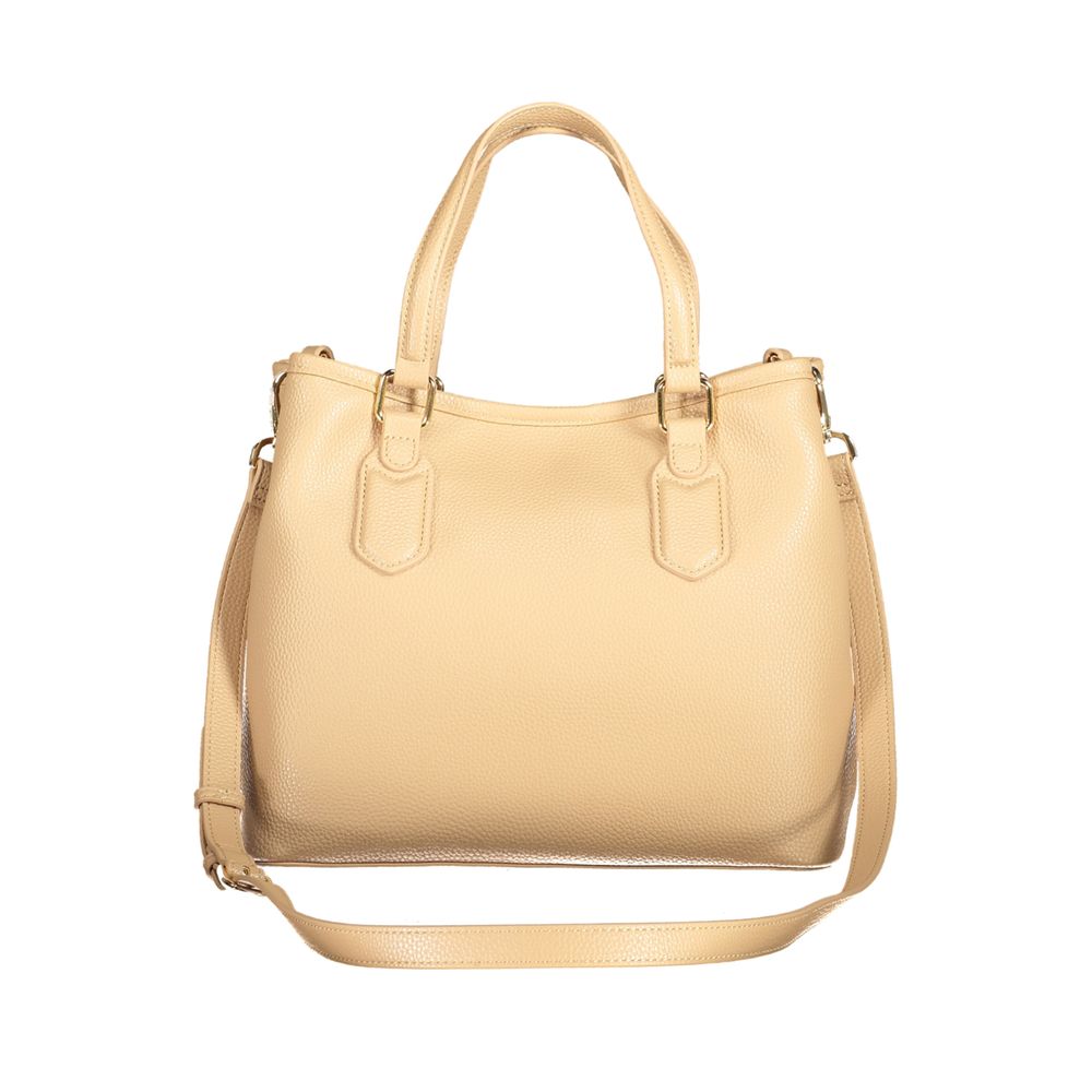 Beige Polyethylene Women Handbag