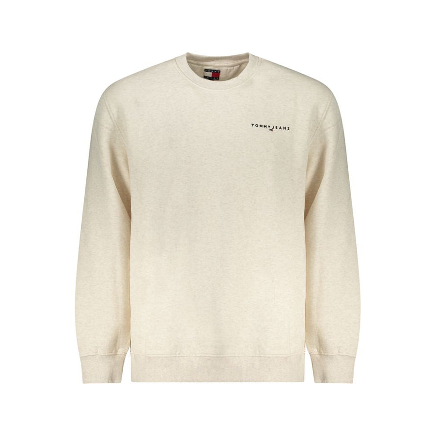 Beige Cotton Men Sweater