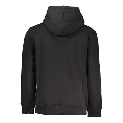 Black Cotton Men's Sweater Hoodie