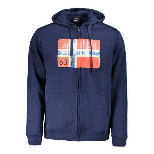 Blue Polyester Men Sweater