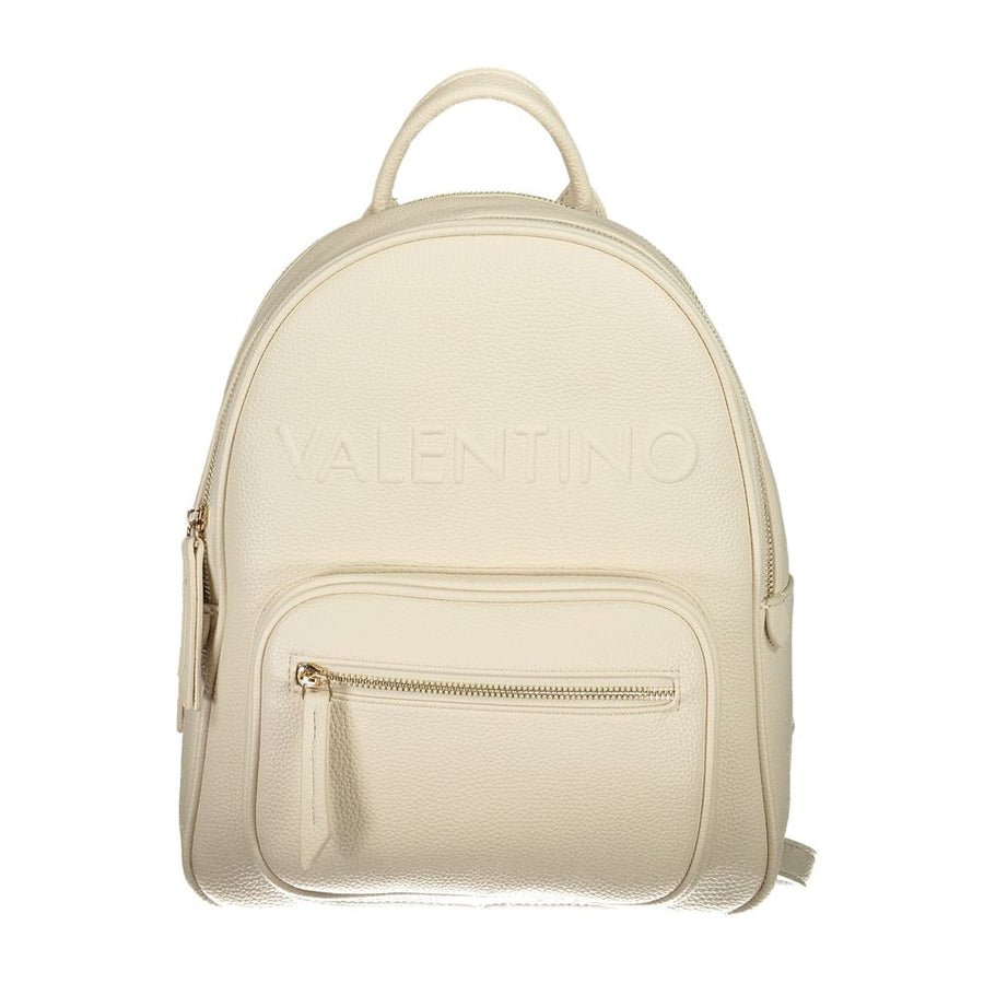 Beige Polyethylene Backpack