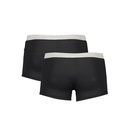 Black Cotton Men's Boxer Short