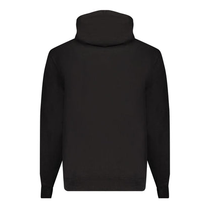 Black Cotton Men's Hooded Sweater