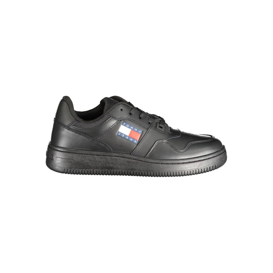 Black Leather Women Sneaker
