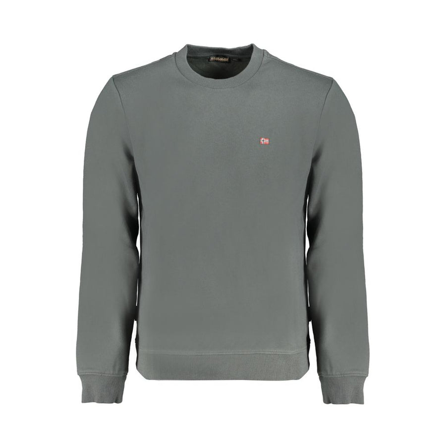 Green Cotton Men Sweater