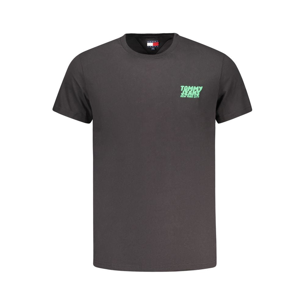 Black Cotton Men T-Shirt