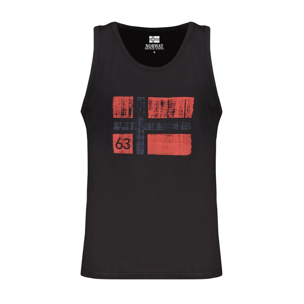 Black Cotton Men's Tank Top