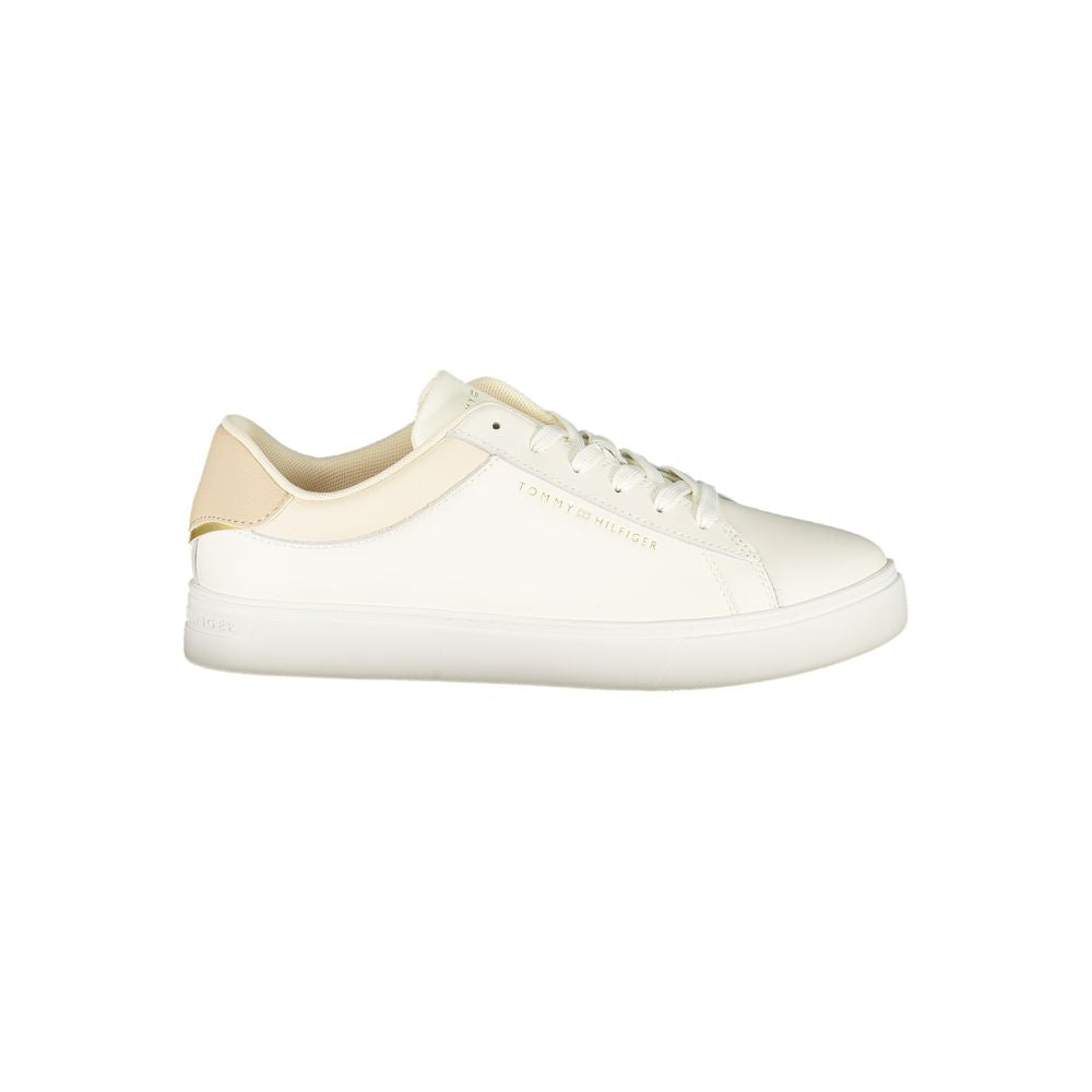 Beige Leather Women Sneaker