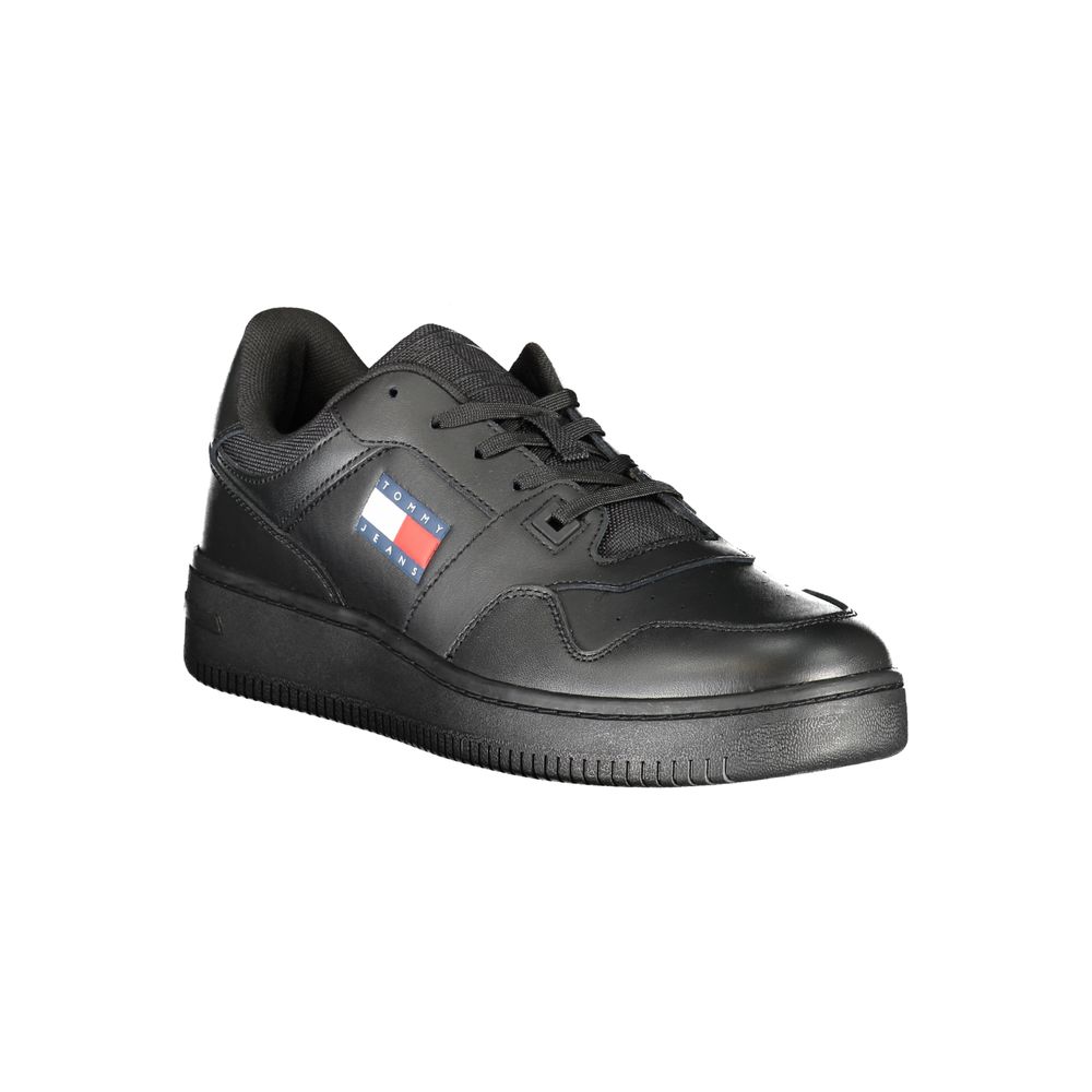 Black Leather Men Sneaker