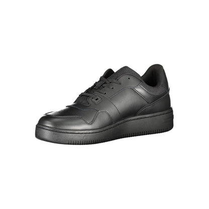 Black Leather Men Sneaker