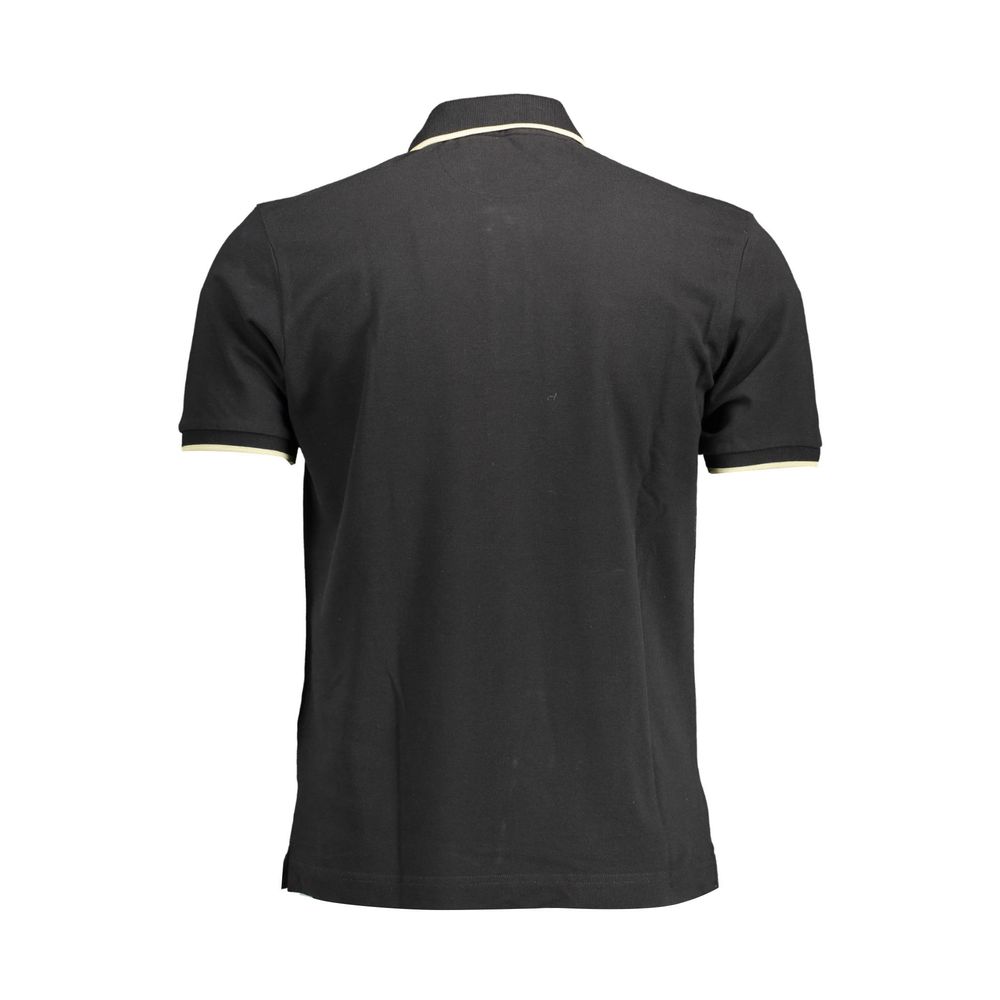 Black Cotton Polo Shirt