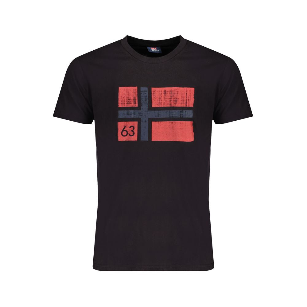 Black Cotton Men's T-Shirt