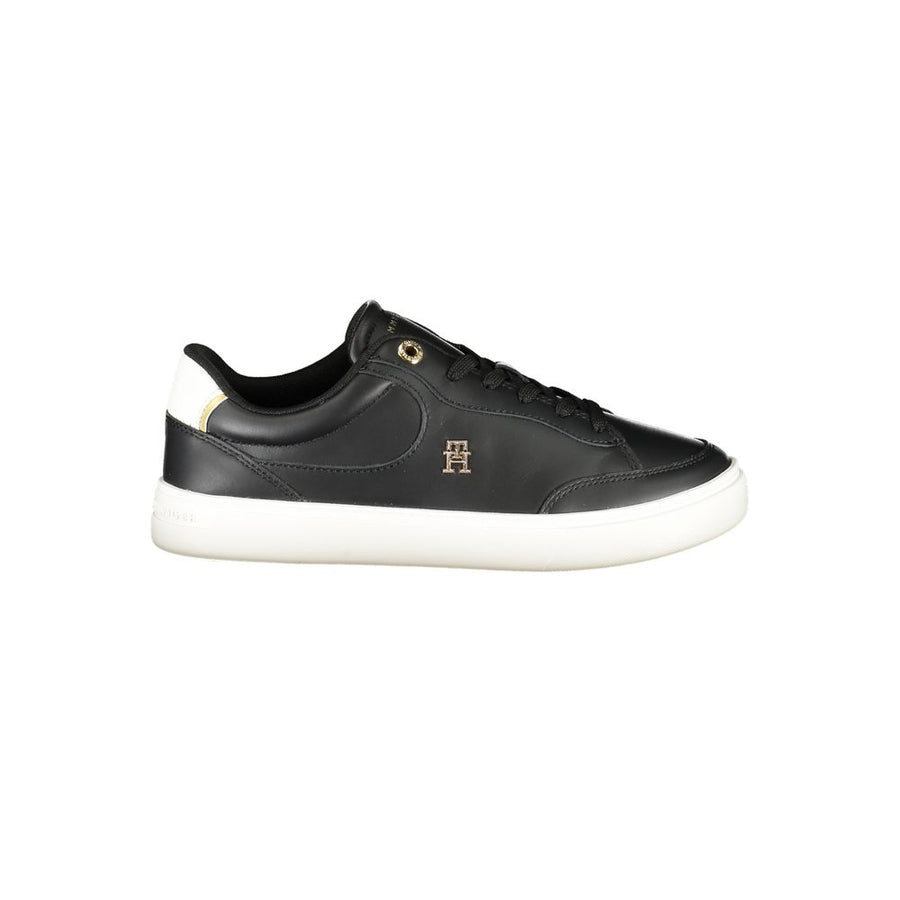 Black Leather Women Sneaker