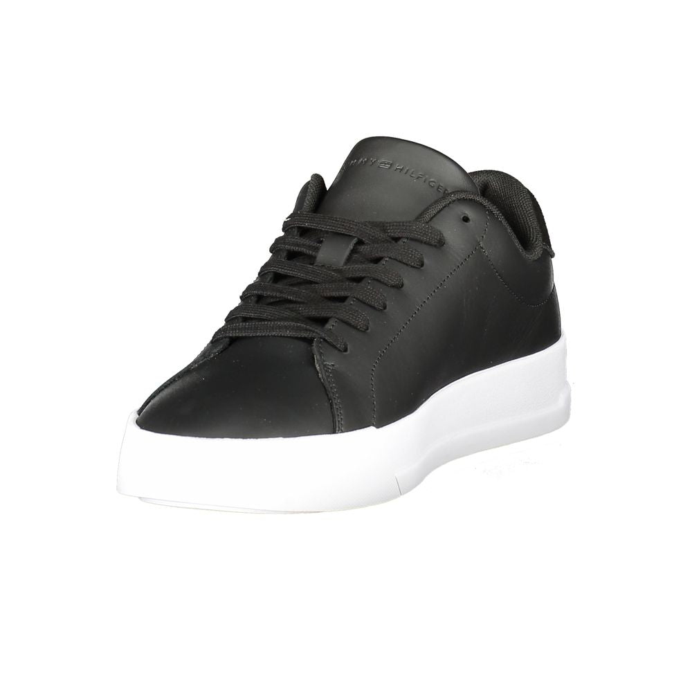 Black Leather Men Sneaker