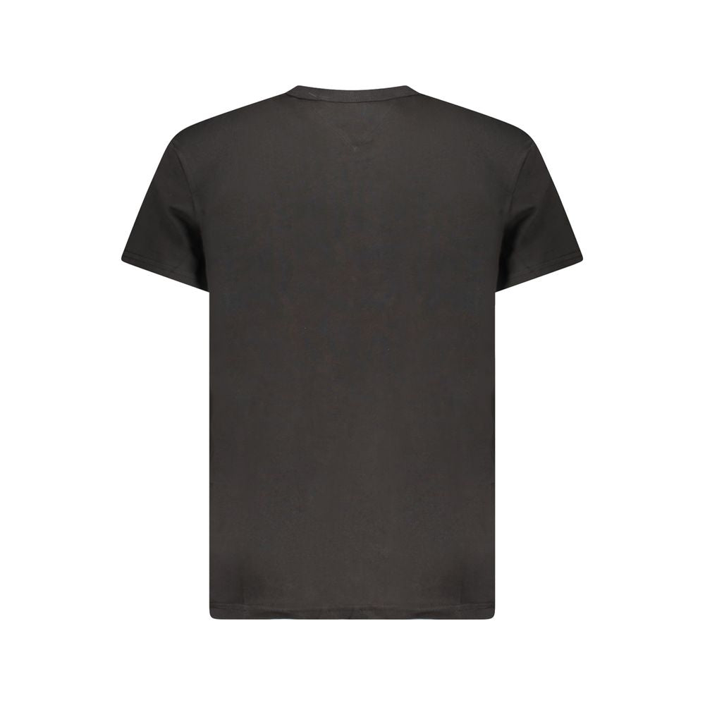 Black Cotton Men T-Shirt