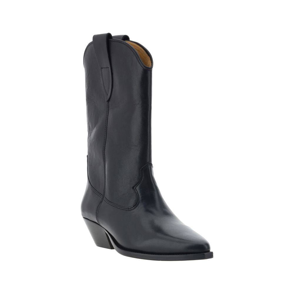 Black Calf Leather Bos Taurus Ankle Boots