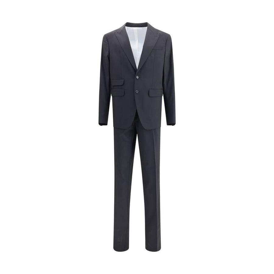 Black Fleece Wool Two-Piece Suit
