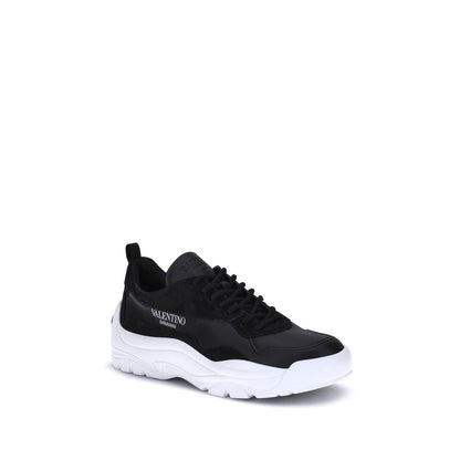 Black Calf Leather Bos Taurus Chunky Sneakers