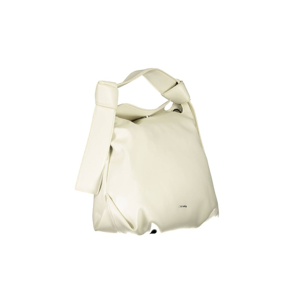 Beige Polyester Handbag