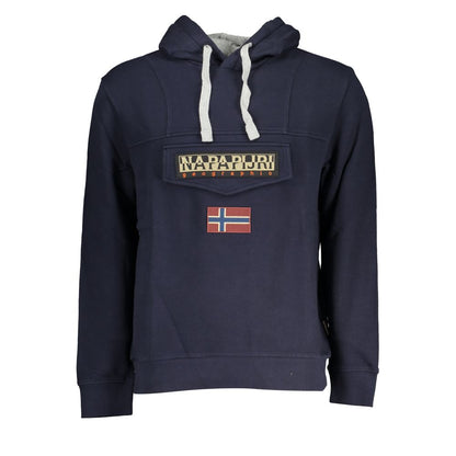 Blue Cotton Men Sweater
