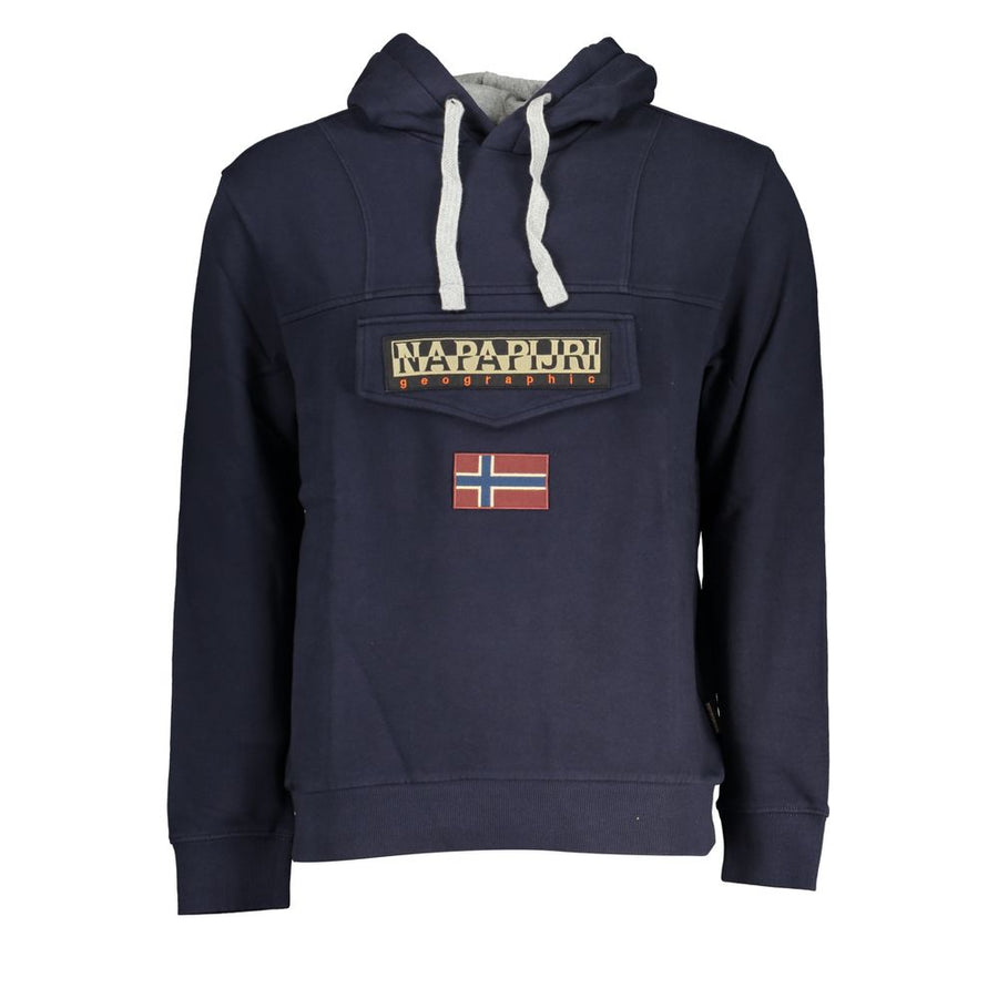 Blue Cotton Men Sweater