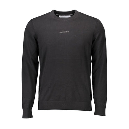 Black Cotton Men's Sweater