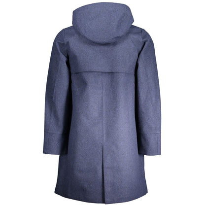 Blue Polyester Men's Jacket