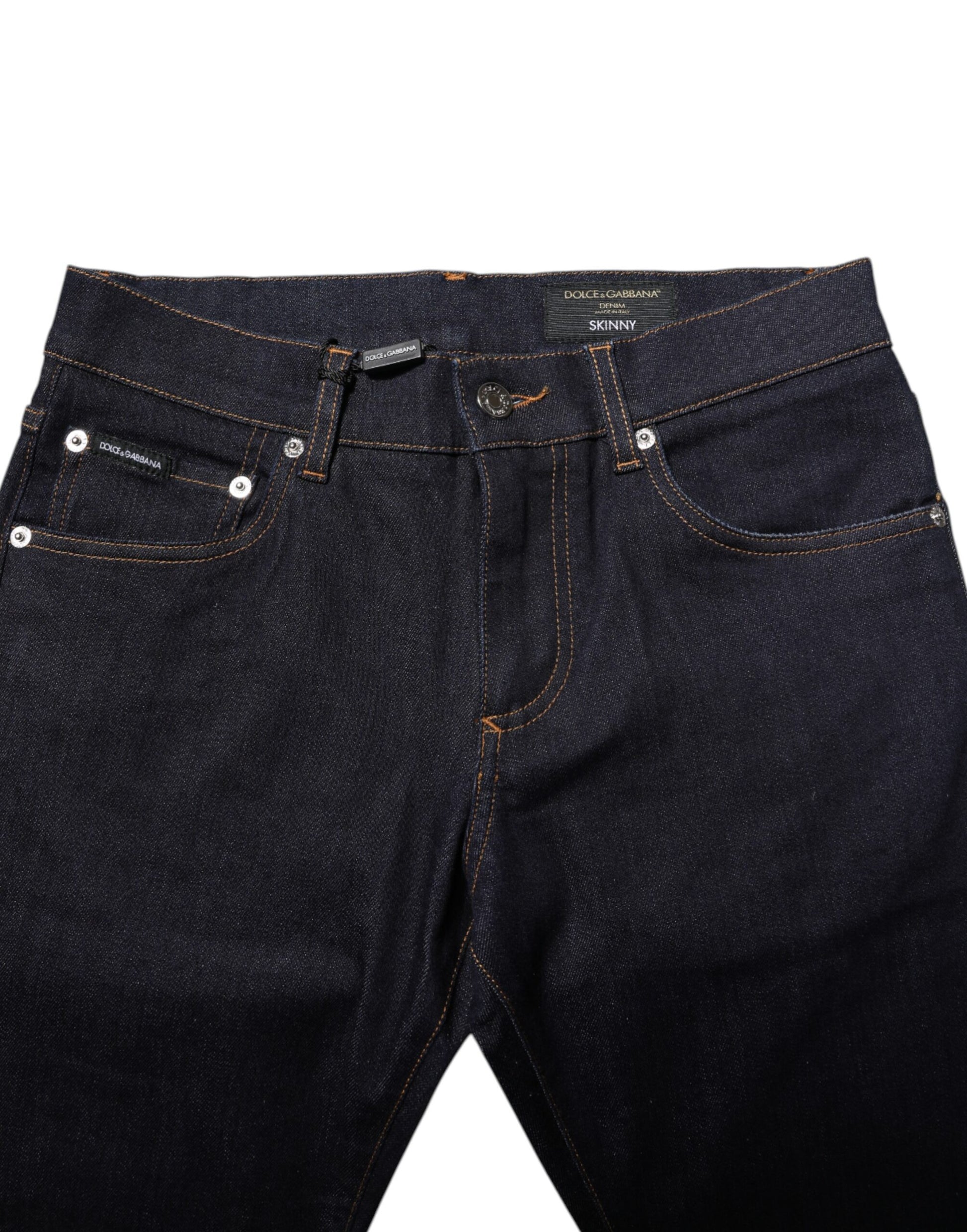 Black Cotton Skinny Men Denim Jeans