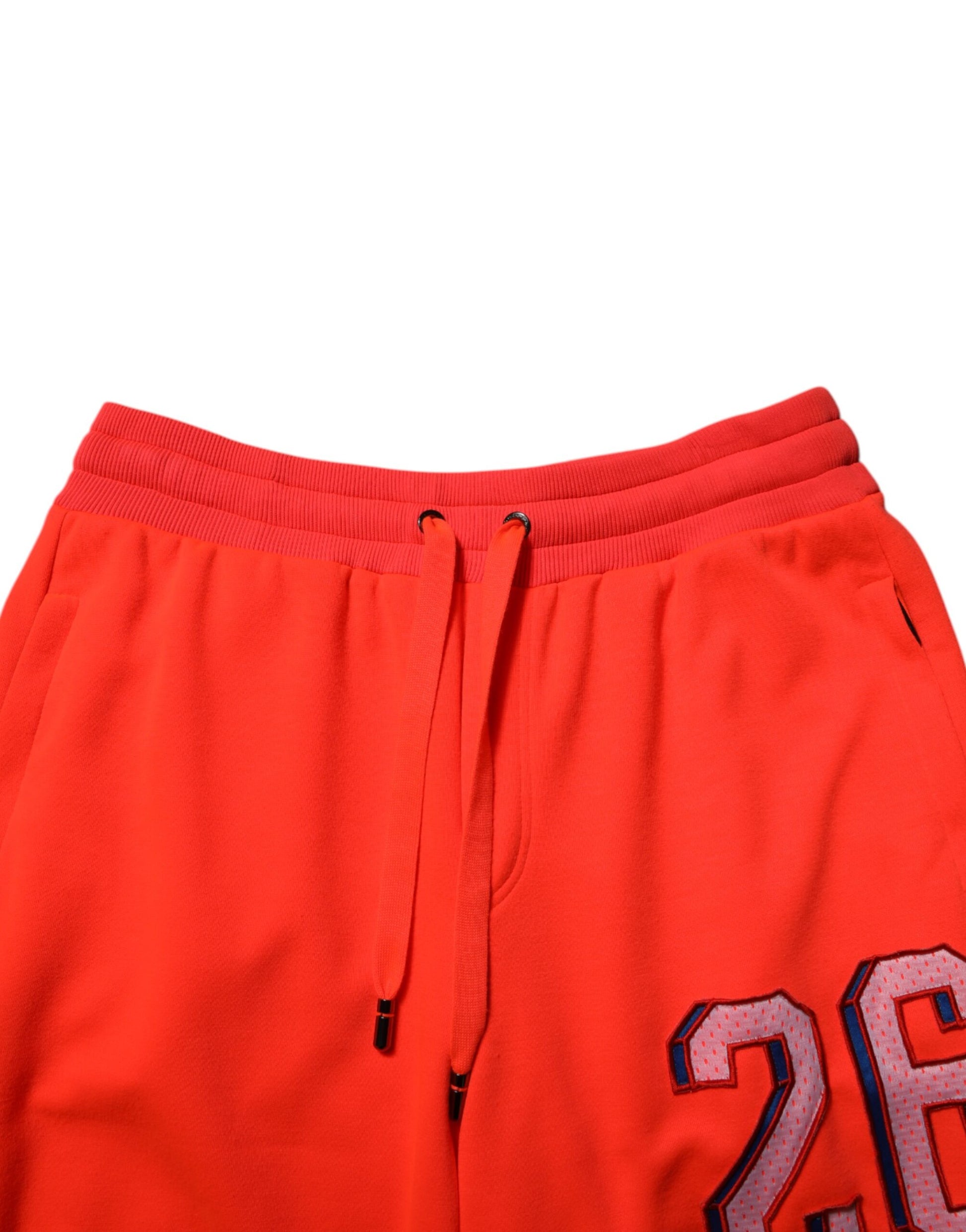 Orange Polyester Jogger Men Sweatpants Pants
