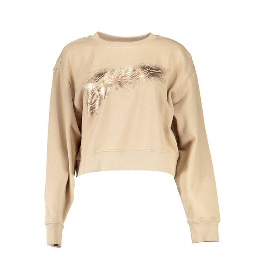 Beige Cotton Women Sweater
