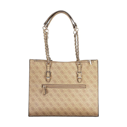 Beige Polyethylene Handbag