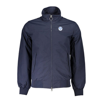 Blue Polyamide Men Jacket