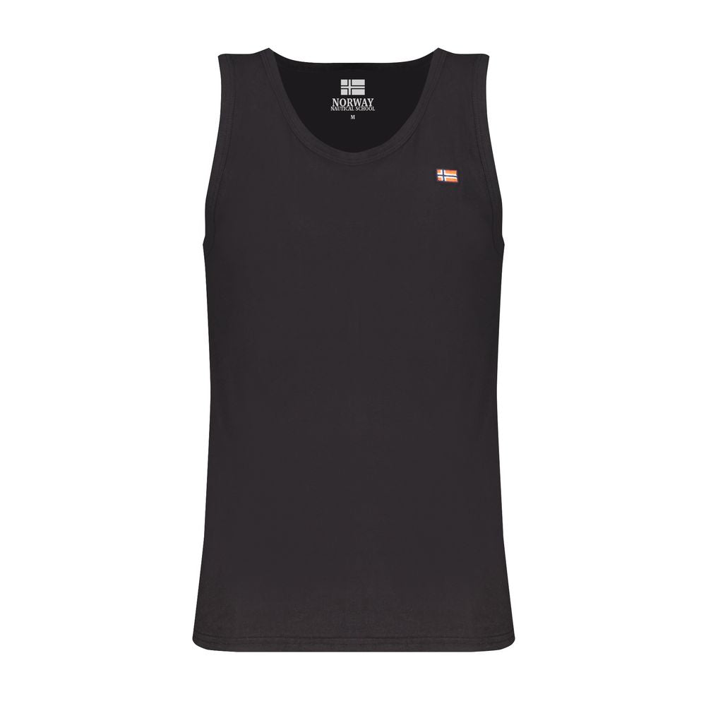 Black Cotton Tank Top