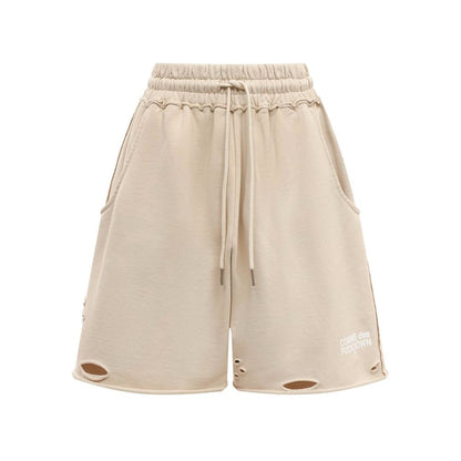 Beige Cotton Short
