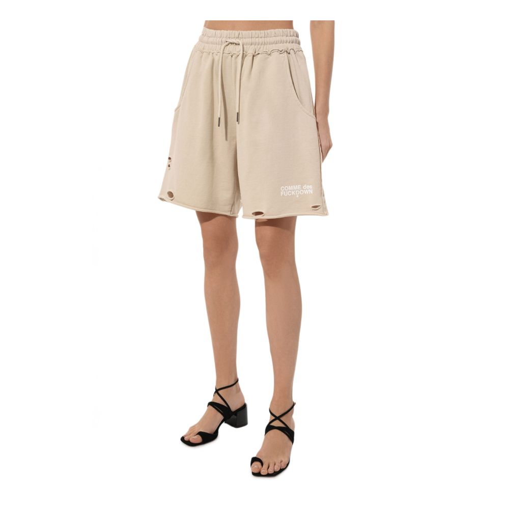 Beige Cotton Short