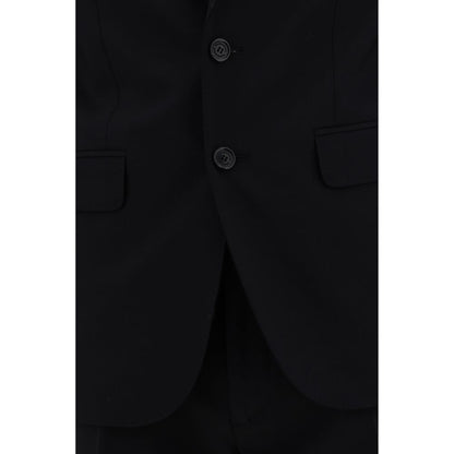 Black Fleece Wool Two-Piece Suit