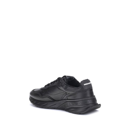 Black Calf Leather Bos Taurus Athletic Sneakers