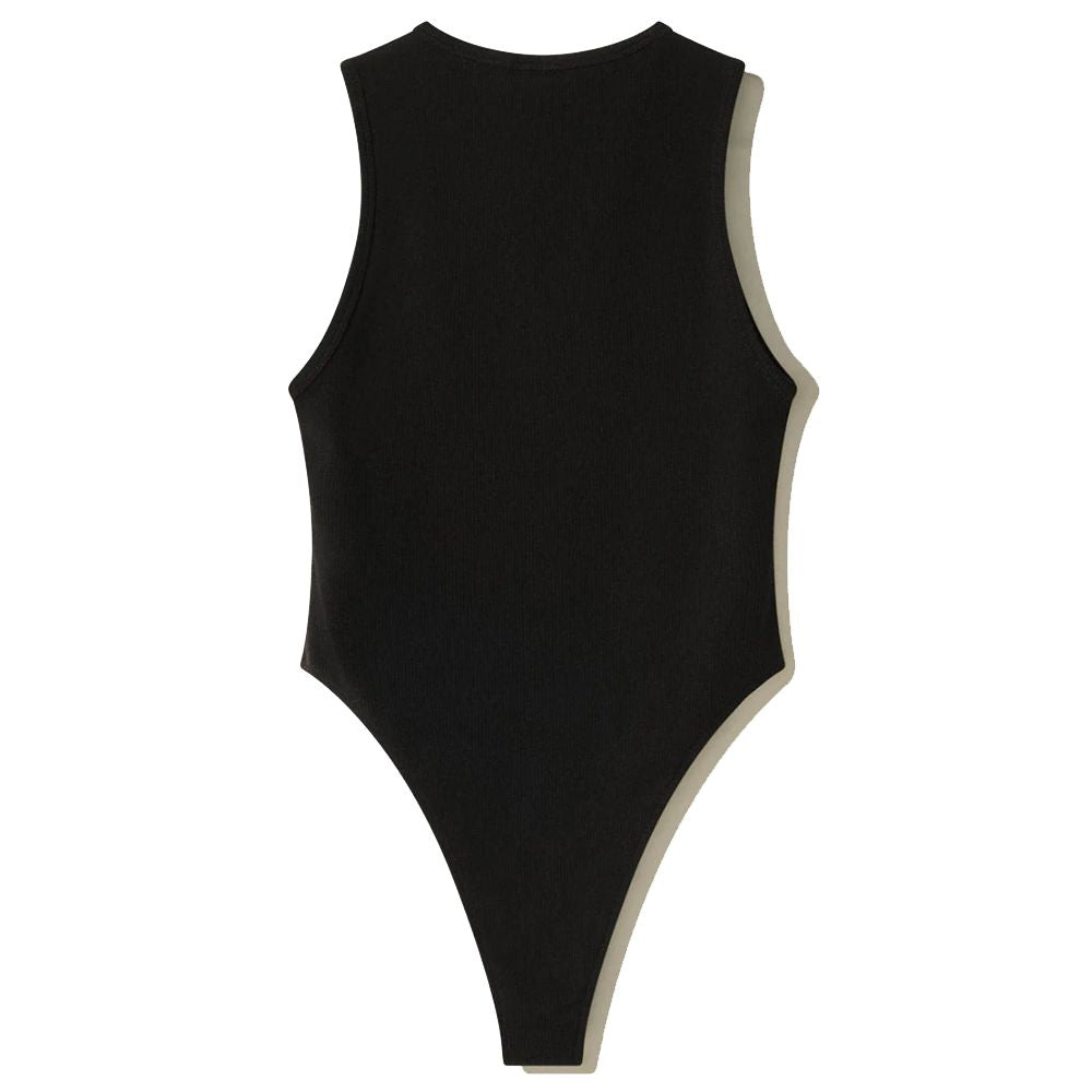 Black Cotton Bodysuit