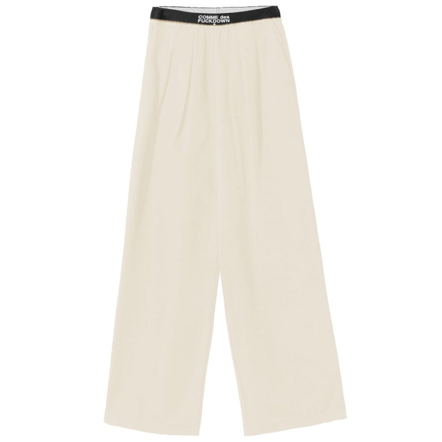 Beige Polyester Women Palazzo Trousers