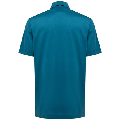 Blue Cotton Shortsleeve Shirt