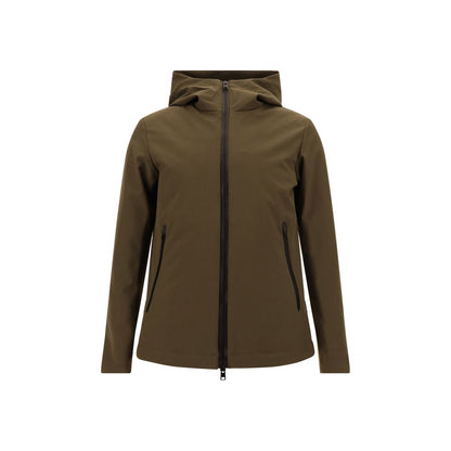 Green Polyester Shell Jacket