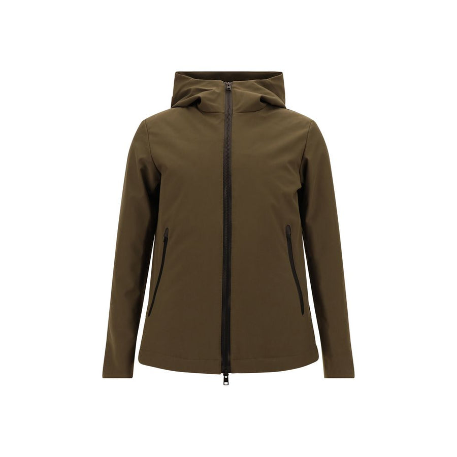 Green Polyester Shell Jacket