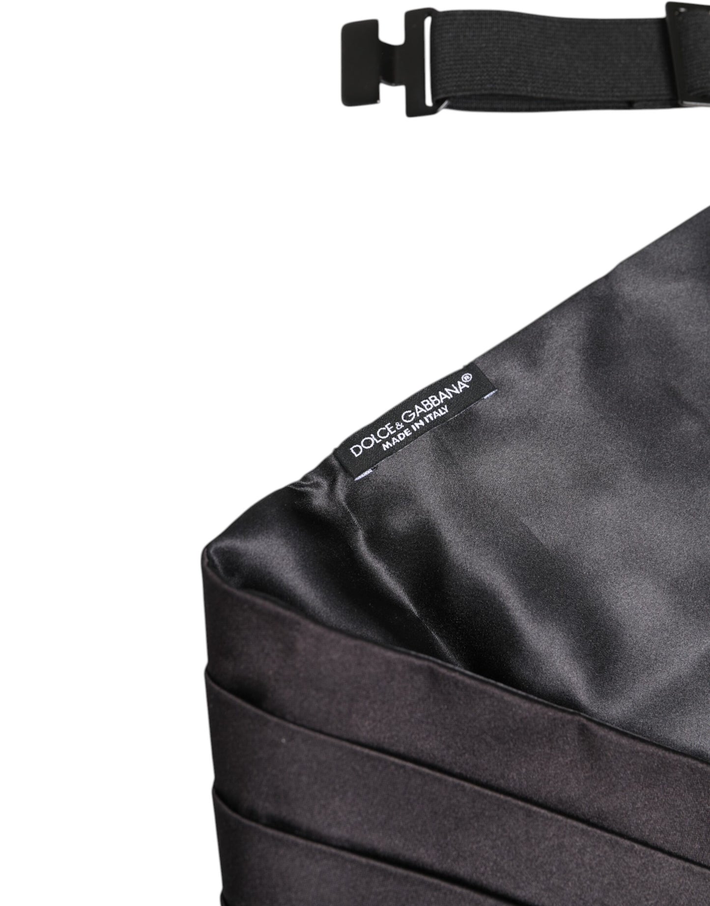 Black Men 100% Silk Belt Wide Waist Cummerbund