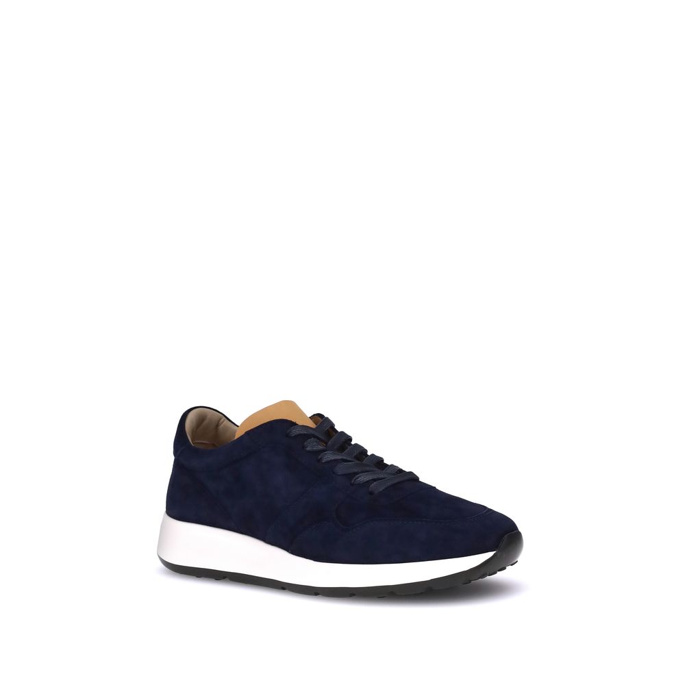 Black Calf Leather Bos Taurus Low Top Sneakers
