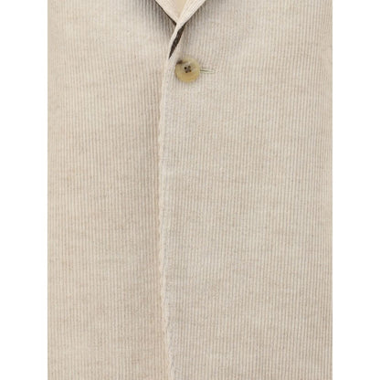 Beige Cotton Blazer