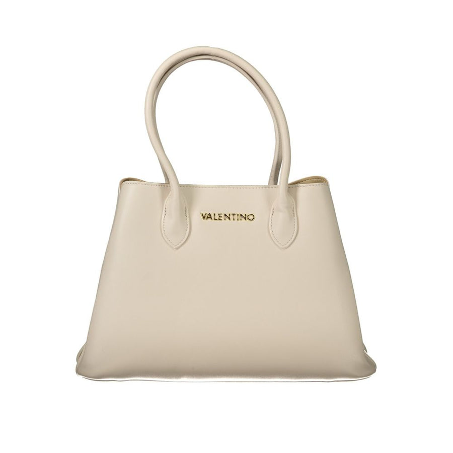 Beige Polyethylene Women Handbag