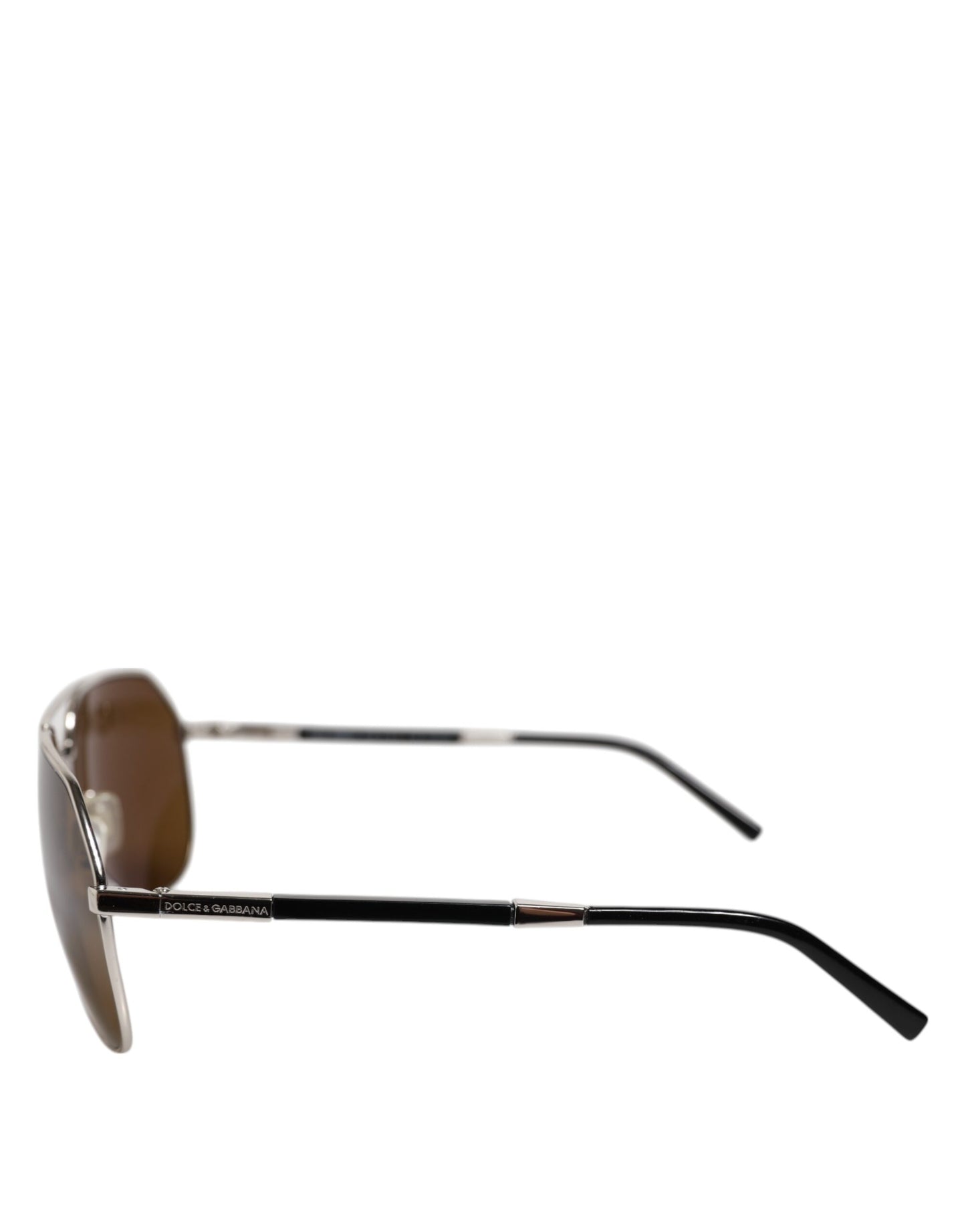 DG2073 Silver Steel Classic Pilot Brown Lens Sunglasses
