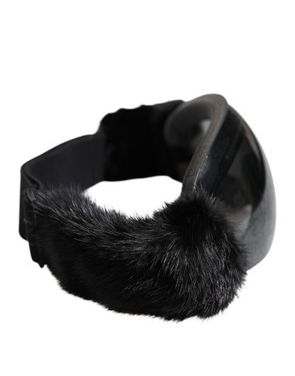 Black Bi0759 Lace Mirrored Ski Goggles Mask Sunglasses