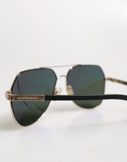 Black 18K Gold Plated Polarized Steel DG2133K Sunglasses