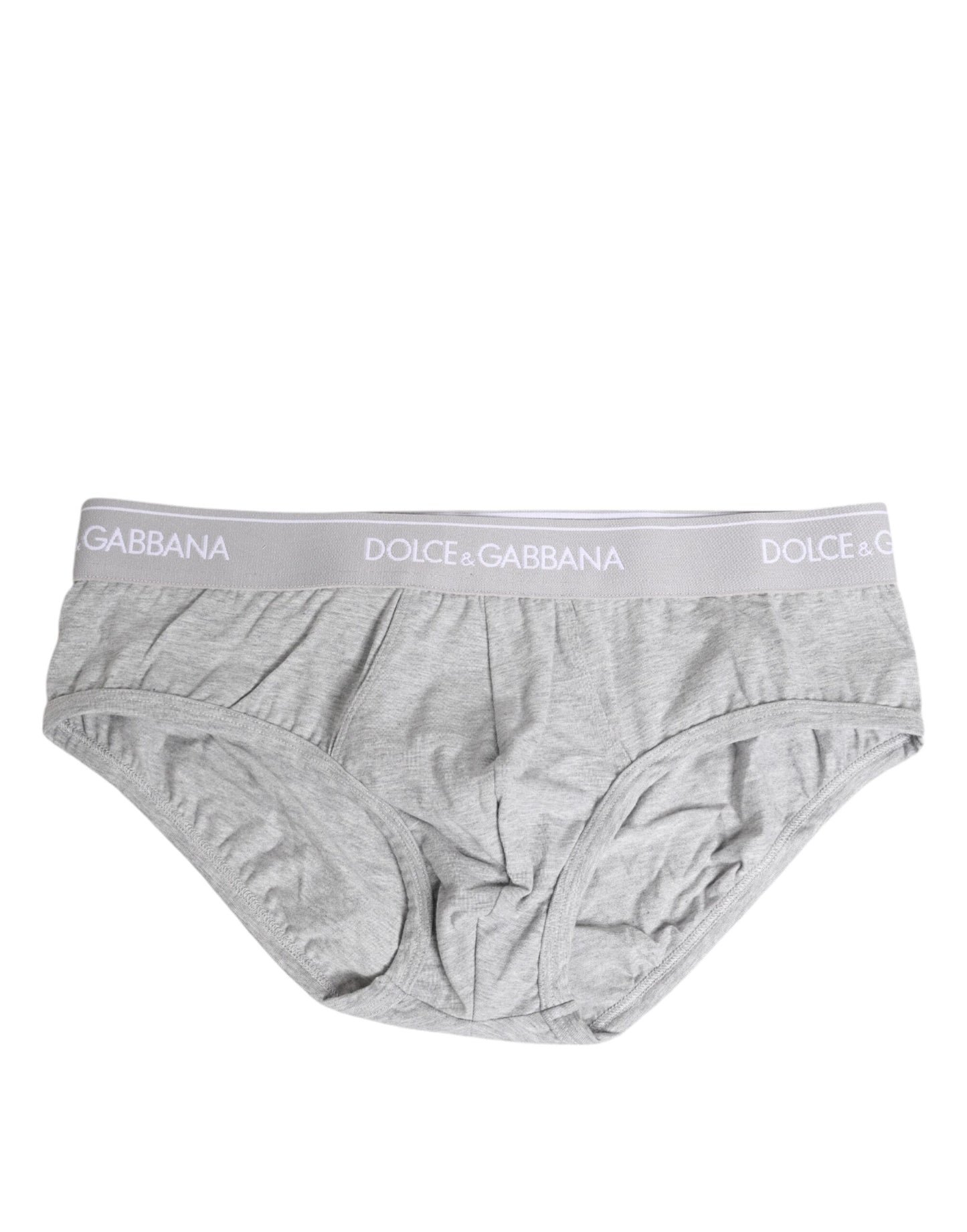 Gray Cotton Stretch Regular Brief Underwear